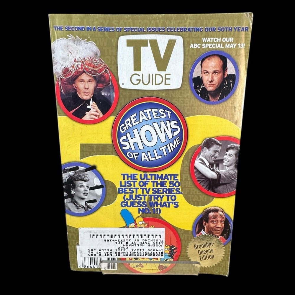 TV Guide, "Greatest Shows of All Time", 2nd In Series Celebrating 50 Years, 2002